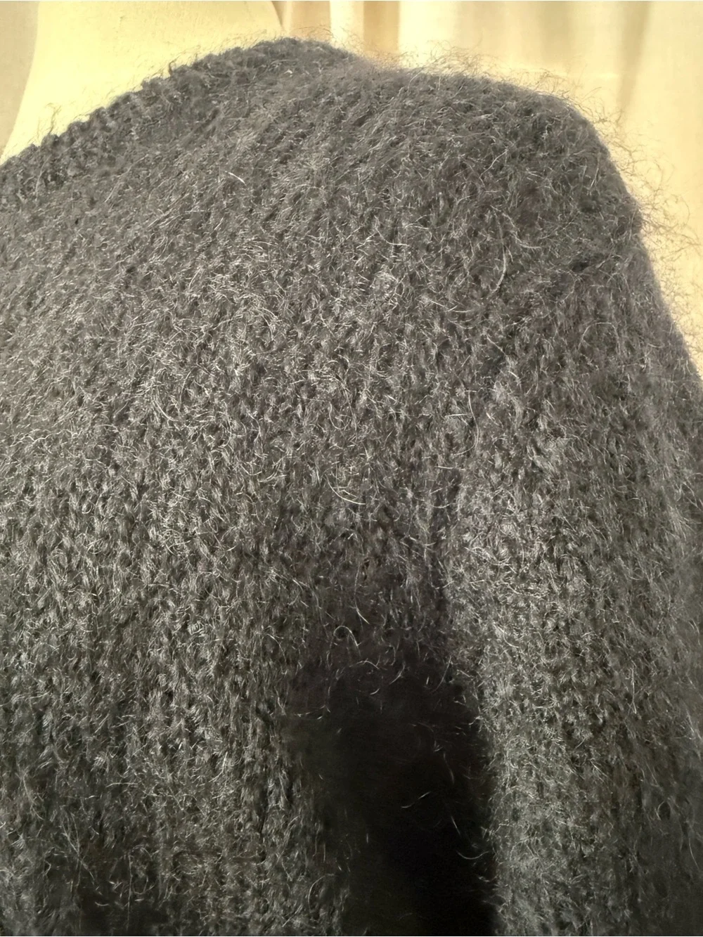 Coach women’s black Mohair Blend Skull Patch Sweater Size S